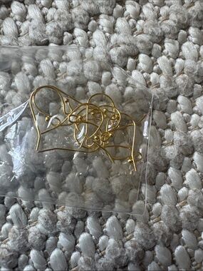 Gold Earring Hooks 18k plate - Simple French Hook Ear Wires j hook NWT 5 pair